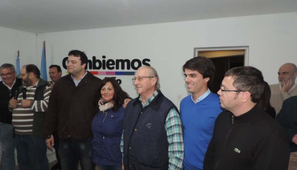 Vivani, Barbieri, Menendez, Disavia y Barroso durante la presentación de la lista