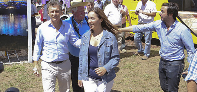 En el año 2015 Juano Gentile se ocupo de coordinar la comuniciacion de Mauricio Macri, como en este caso en Expoagro