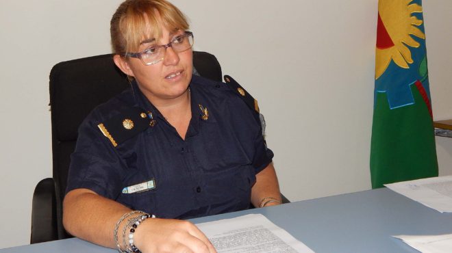Sub Comisario Erica Figueroa, titular de la Estación de Policia 9 de Julio