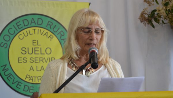Graciela Vadillo durante su discurso