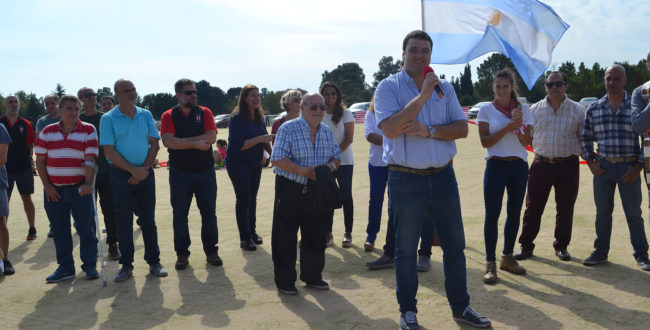 Instancia que el Intendente Barroso dejo sus conceptos en la inauguración de la Cancha de hockey de Atletico 9 de Julio