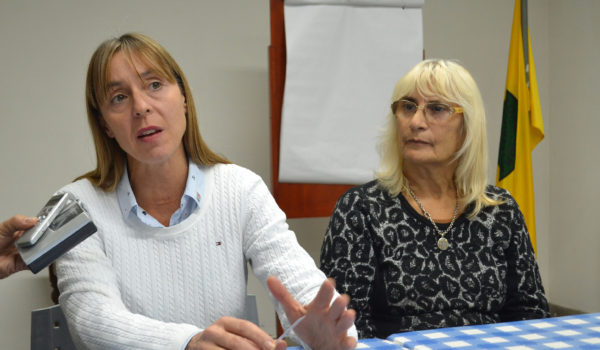 Jorgelina Montoya y Graciela Vadillo en dialogo con la prensa