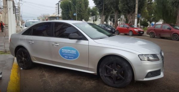 Vehiculo Audi A4 que le fue secuestrado a Ciarlo y ahora esta en manos del muncipio de Madryn