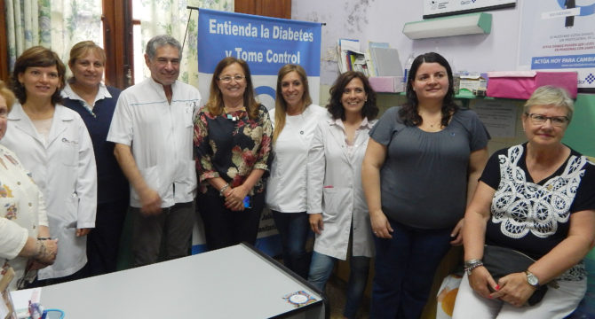 Integrantes del Hospital, Club de Leones, Asoacion de Diabeticos 9 de Julio y Dra Pirotta