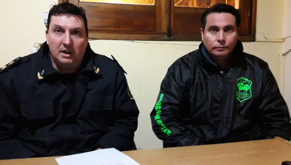 Vazquez junto al Comisario Roldan de Narcotrafico con asiento en Chivilcoy