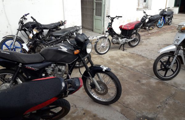 Motocicletas que fueron secuestradas por Policia