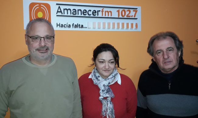 Eduardo Moscato, Celeste Destri y Oscar Bibini hoy en FM Amanecer