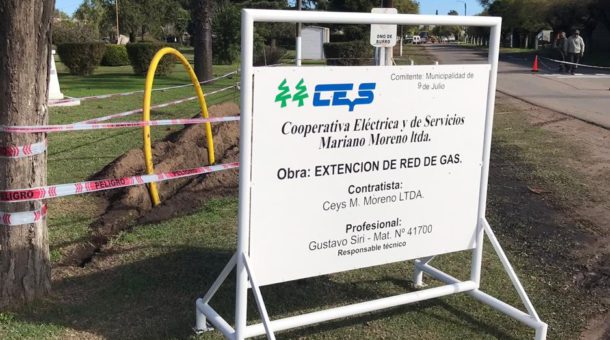 La obra de gas ya se ejecuta en El Provincial