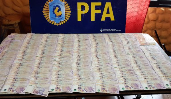 Dinero incautado por PFA