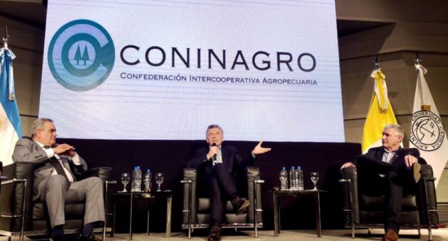 El presidente Mauricio Macri asistio a la invitacion de Coninagro en su jornada realizada en la UCA