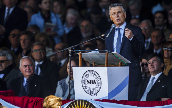 Mauricio Macri dejo su discurso en el marco de la 133 Expo Palermo
