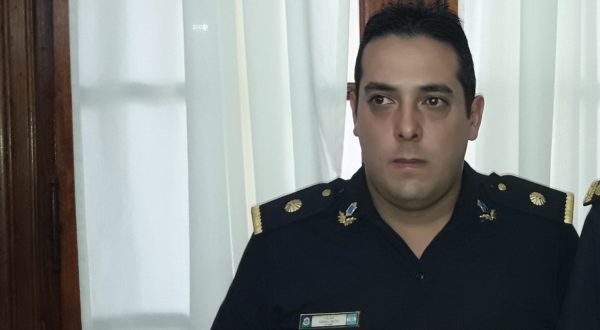 Sub Comsiario Bruno Sbrissa, jefe de la Estación Policia 9 de Julio