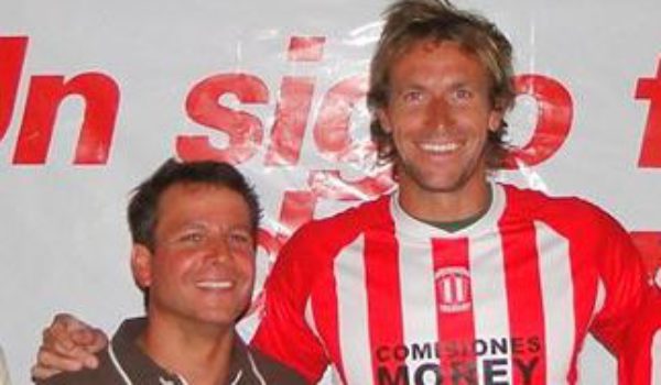 Victor Mafferetti junto a Jose Meolans cuando diera una clinica en Atletico 9 de Julio