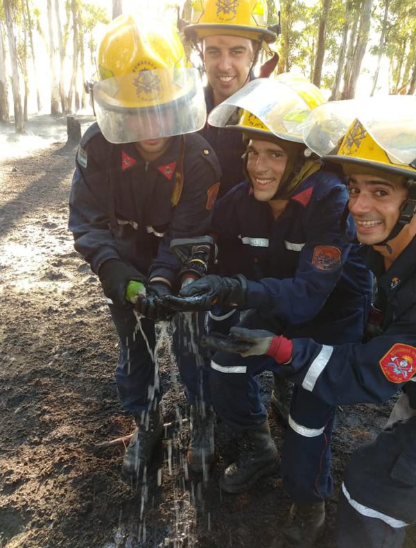 Bomberos de 9 de Julio y la alegria del deber cumplido