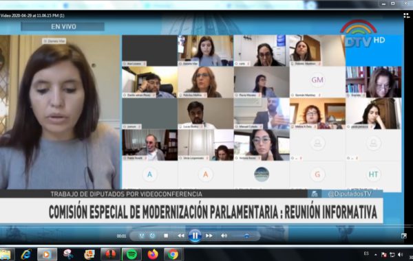 Diputada Vilar e integrantes de la Comision de Moderinzación – captura pantalla Diputados TV