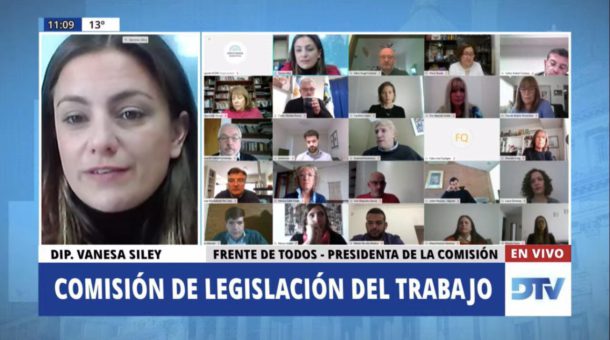 Comision de Legislación del Trabajo en Diputados – captura video Diputados TV