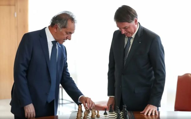 Daniel Scioli, embajador en Brasil, con el presidente de ese país Jair Bolsonaro- Crédito Twitter