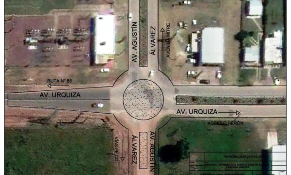 Plano de la obra que se construyen en Urquiza y A Alvarez