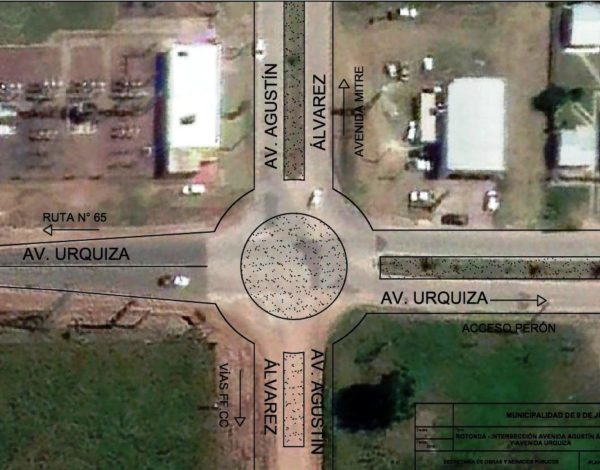 Plano de la obra que se construyen en Urquiza y A Alvarez
