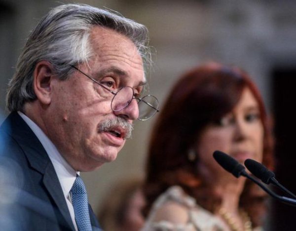 Alberto Fernandez, durante el discurso en la Asamblea Legislativa