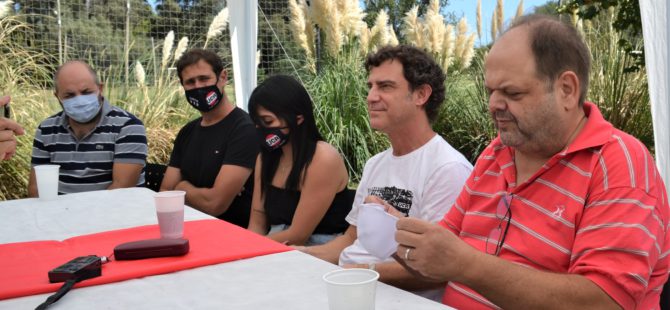 Luis Secreto, Andres Malamud, integrante de la Juventud Radical, Valentin Castagnino y el senador Maspoli