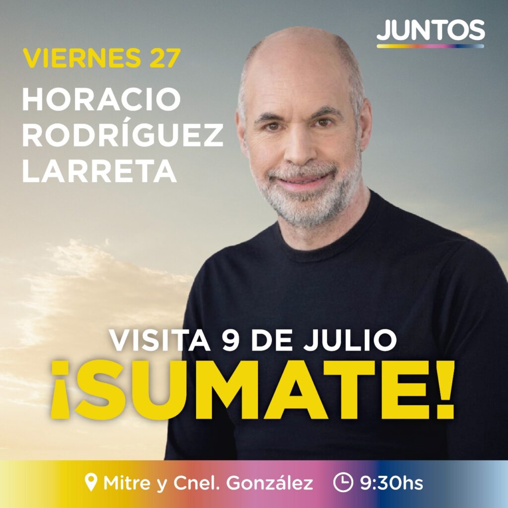 Hoy visita la 9 de Julio el Jefe de Gobierno de la Ciudad de Buenos