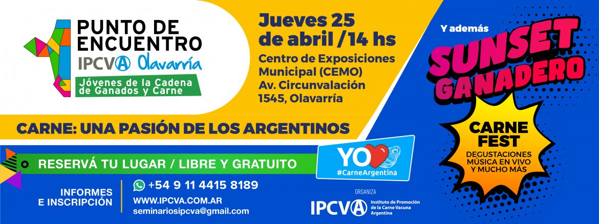 Mañana jueves 25 se desarrolla el Punto de Encuentro Joven del IPCVA en Olavarría