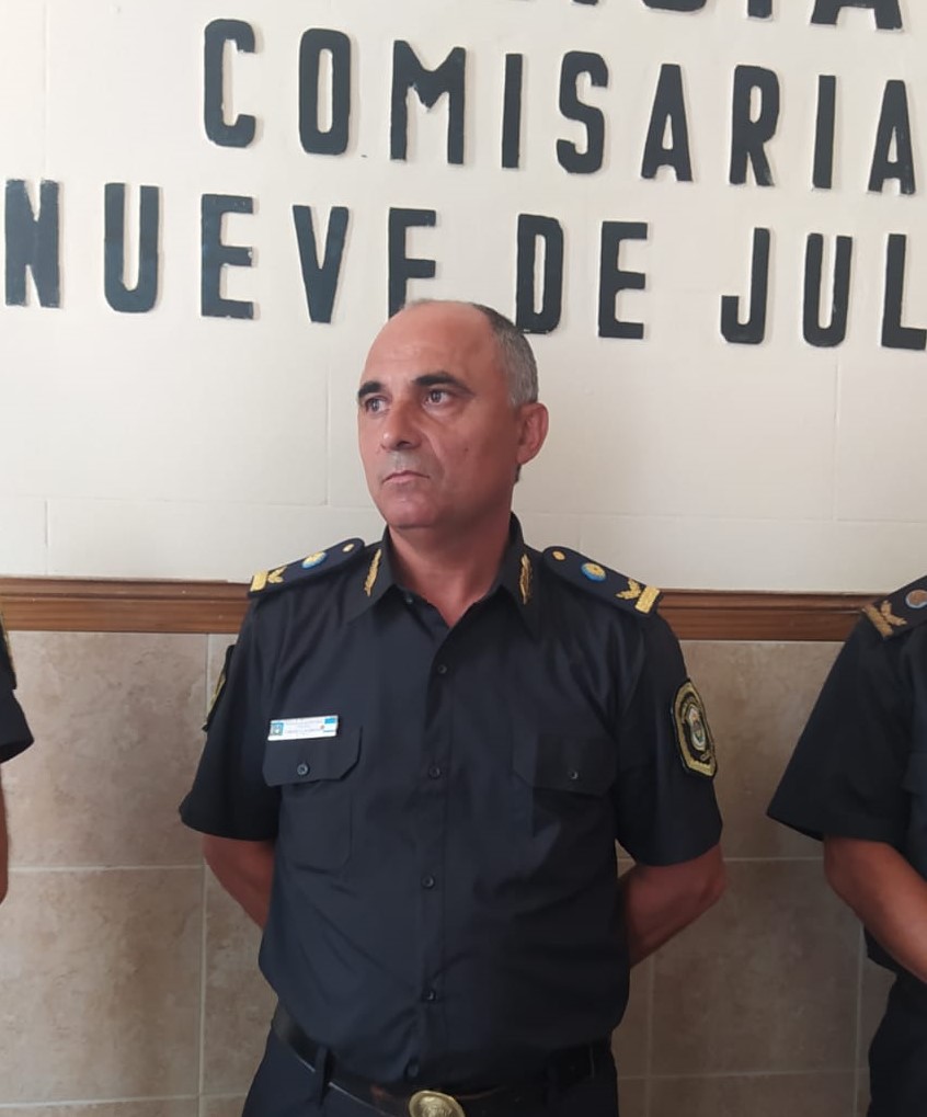 El Comisario Inspector, Carlos Barrena es el nuevo Jefe de Policia Comunal de 9 de Julio