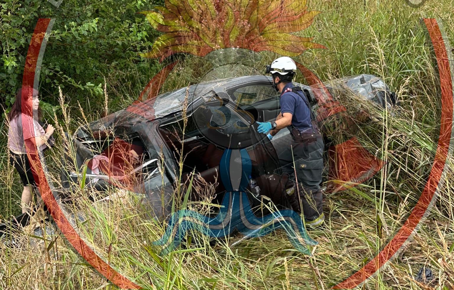 Accidente vehicular en ruta nacional 5