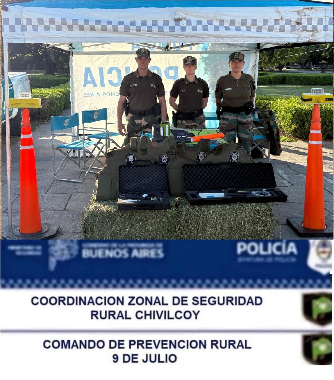 Dia Nacional de la Defensa Civil: El CPR 9 de Julio fue designado en representación de toda la Policía Rural de la Provincia a exponer, como se trabaja en la ruralidad
