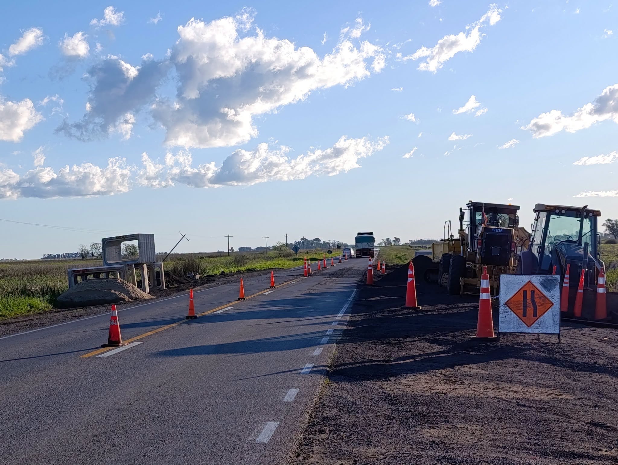 Km. 281: Este lunes comienzan a cambiar las alcantarillas en la ruta 5